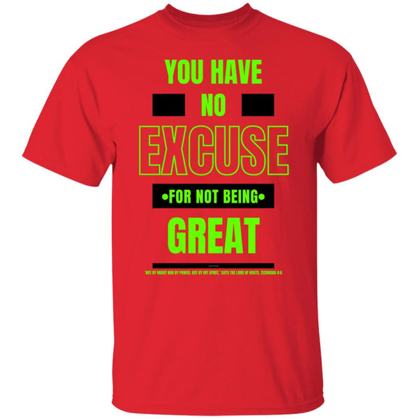 No Excuse Green Black T-Shirt