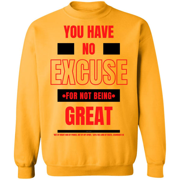 No Excuse Red Black Sweatshirt