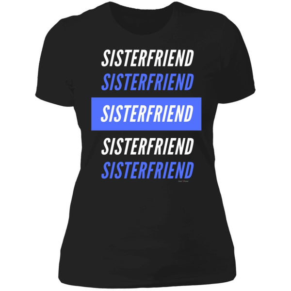 Sister Friend Bl/Wh  Boyfriend T-Shirt