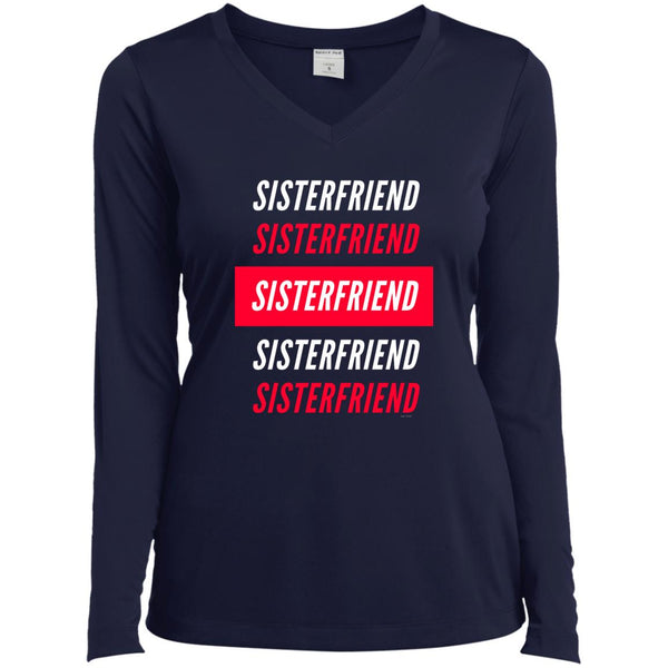 Sister Friend Bl/Wh Multi LS T-Shirt