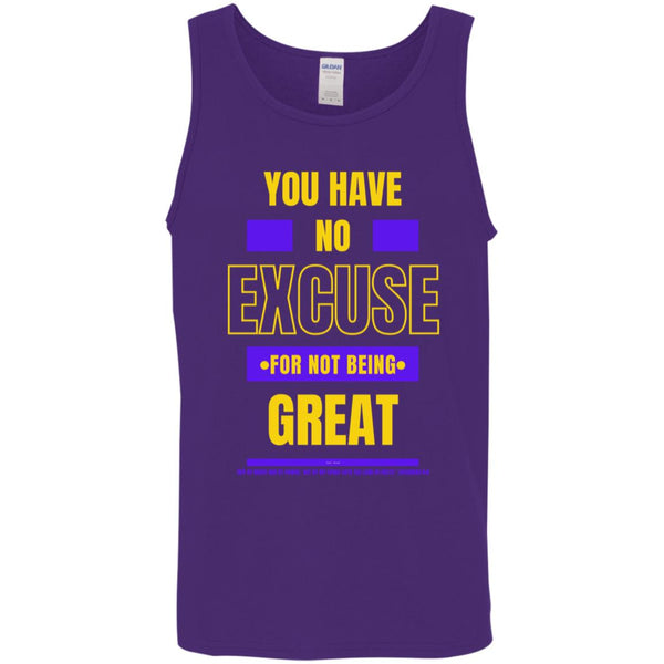 No Excuse Purple Gold Tank Top