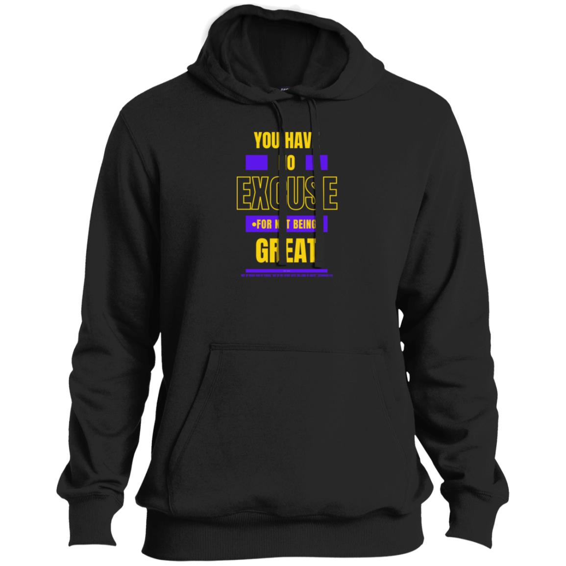 No Excuse Purple Gold Tall Hoodie