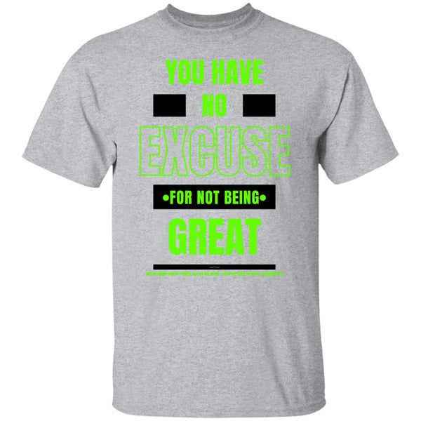 No Excuse Green Black T-Shirt