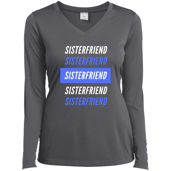 Sister Friend Bl/Wh Multi LS T-Shirt