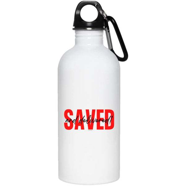 Saved Red Black Saved 20 oz. Water Bottle