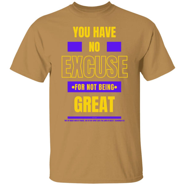 No Excuse Purple Gold T-Shirt