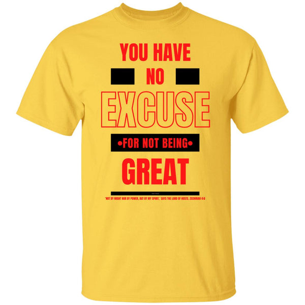 No Excuse Red Black  T-Shirt