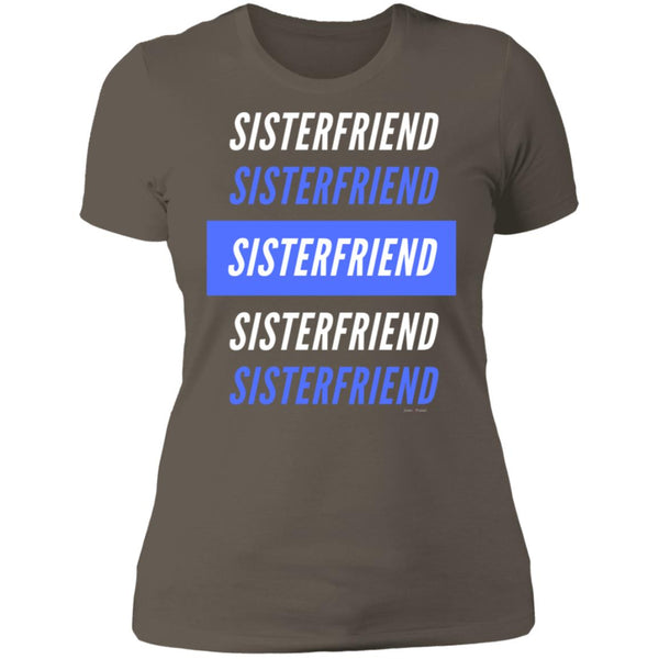 Sister Friend Bl/Wh  Boyfriend T-Shirt