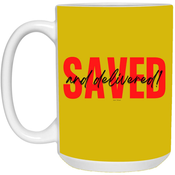 Saved Red Black Saved 15 oz. Mug