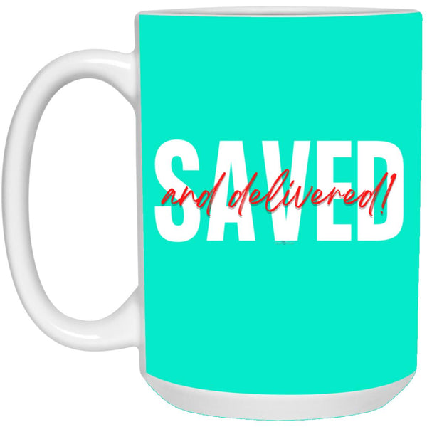 Saved Red Black Saved 15 oz. Mug