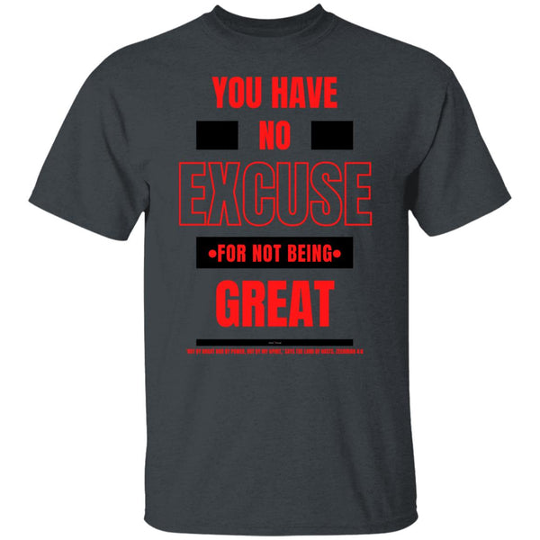 No Excuse Red Black  T-Shirt