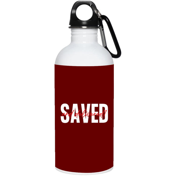 Saved Red Black Saved 20 oz. Water Bottle