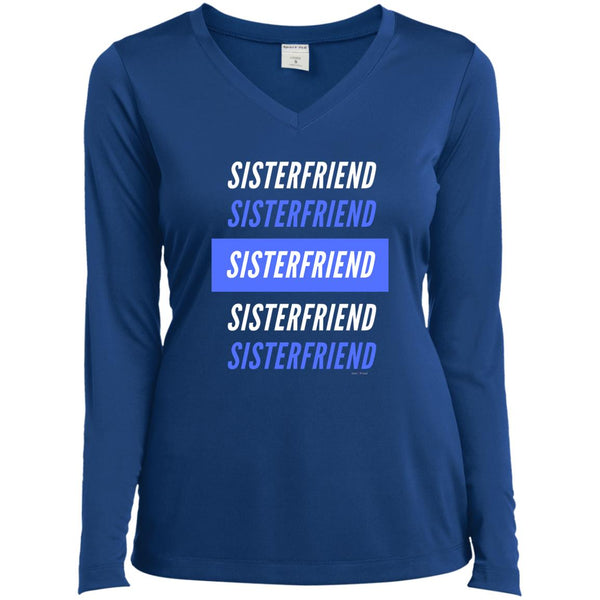 Sister Friend Bl/Wh Multi LS T-Shirt