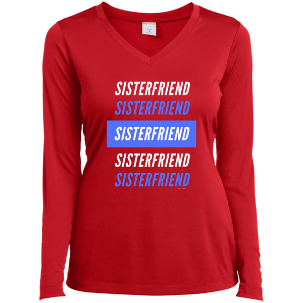 Sister Friend Bl/Wh Multi LS T-Shirt