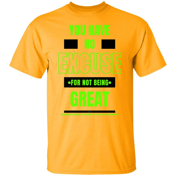 No Excuse Green Black T-Shirt