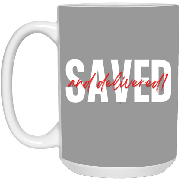 Saved Red Black Saved 15 oz. Mug