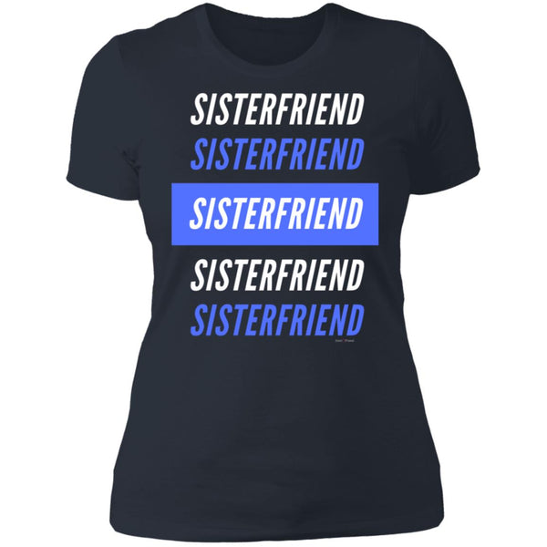 Sister Friend Bl/Wh  Boyfriend T-Shirt