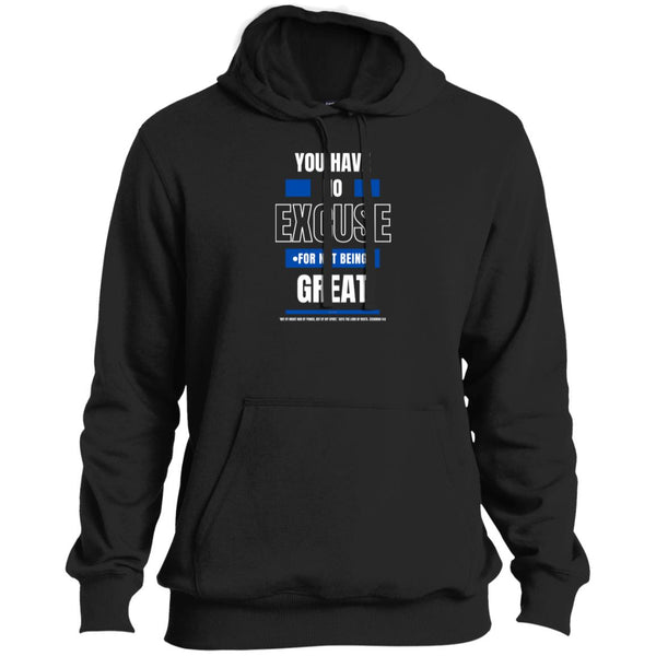 No Excuse Blue White Tall  Hoodie