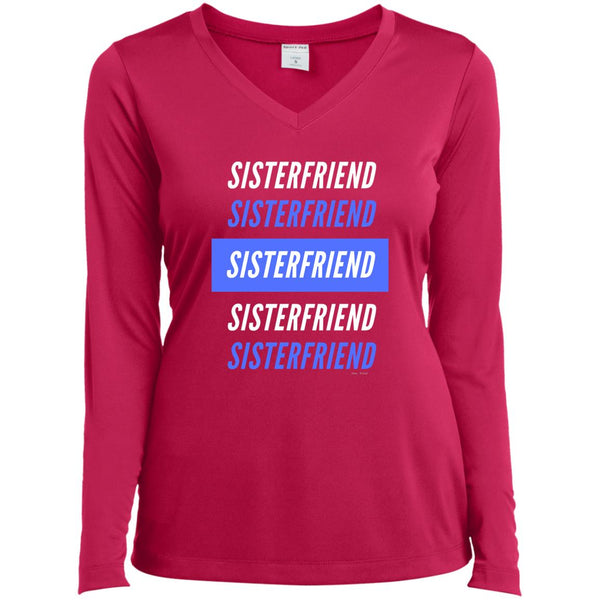 Sister Friend Bl/Wh Multi LS T-Shirt