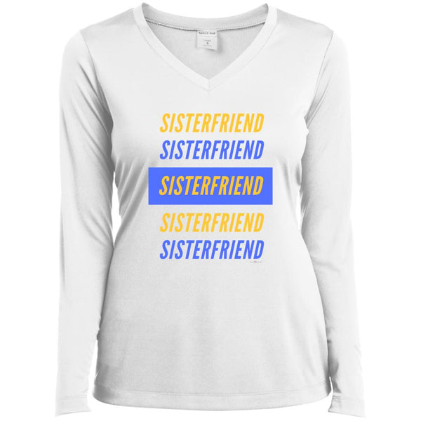 Sister Friend Bl/Wh Multi LS T-Shirt