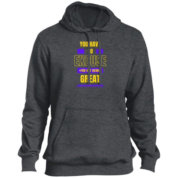 No Excuse Purple Gold Tall Hoodie