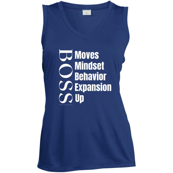 Boss Moves Ladies Sleeveless V-Neck