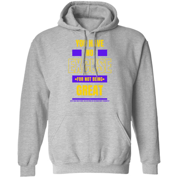 No Excuse Purple Gold Hoodie