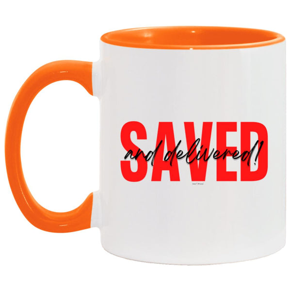 Saved Red Color Accent 11 oz. Mug