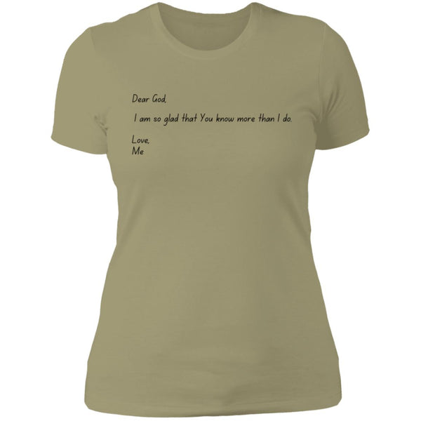 Dear God Ladies' Boyfriend T-Shirt