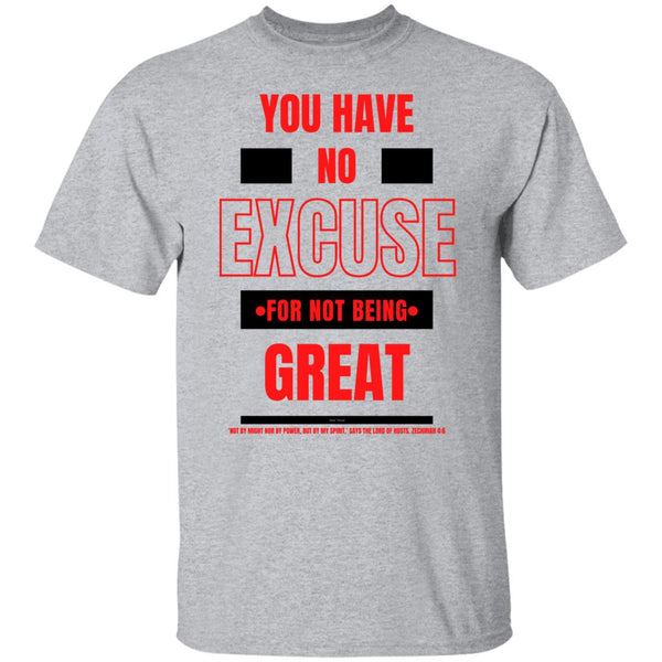 No Excuse Red Black  T-Shirt