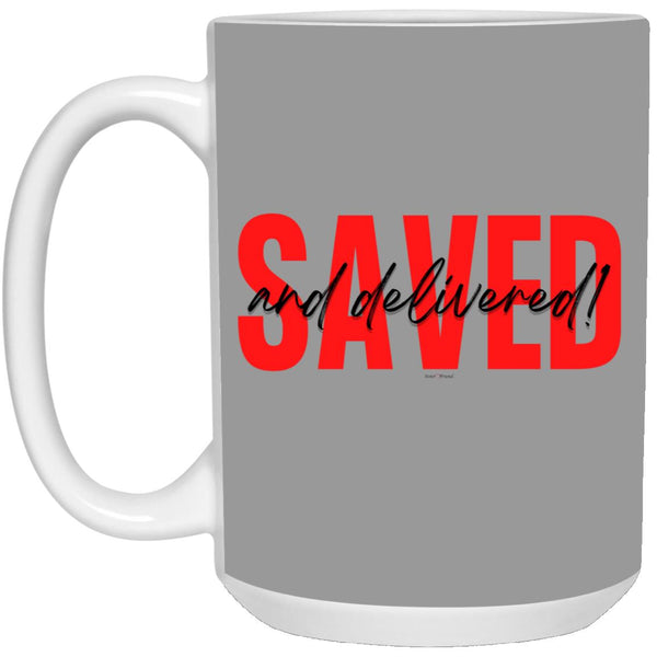 Saved Red Black Saved 15 oz. Mug