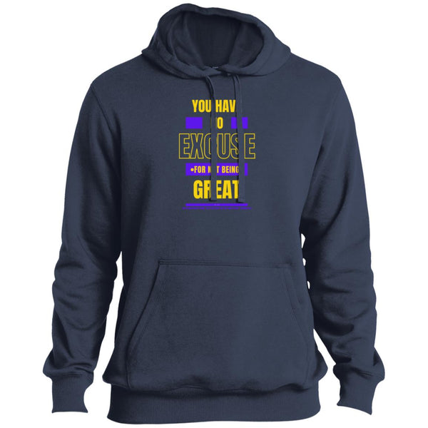 No Excuse Purple Gold Tall Hoodie