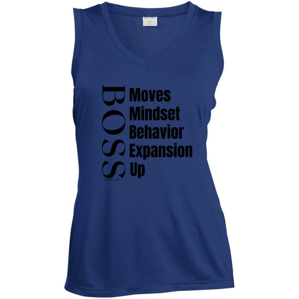 Boss Moves Ladies Sleeveless V-Neck