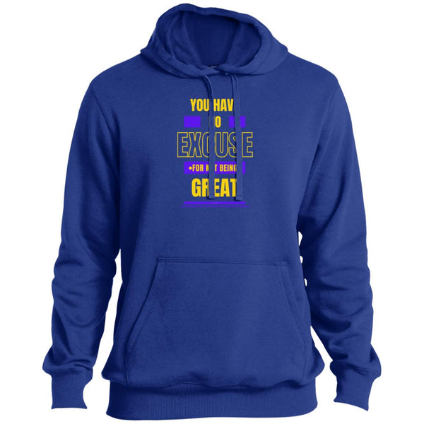 No Excuse Purple Gold Tall Hoodie