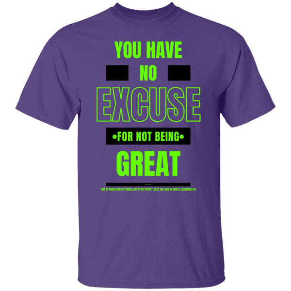 No Excuse Green Black T-Shirt