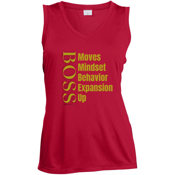 Boss Moves Ladies Sleeveless V-Neck